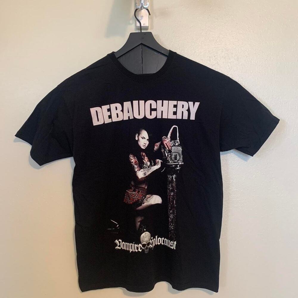 Y2K Vampire Holocaust Band Black T-Shirt